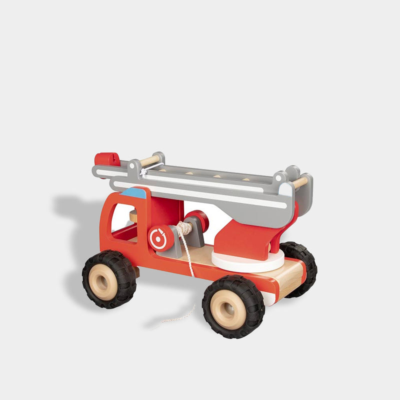 Wooden Fire Truck with Ladder