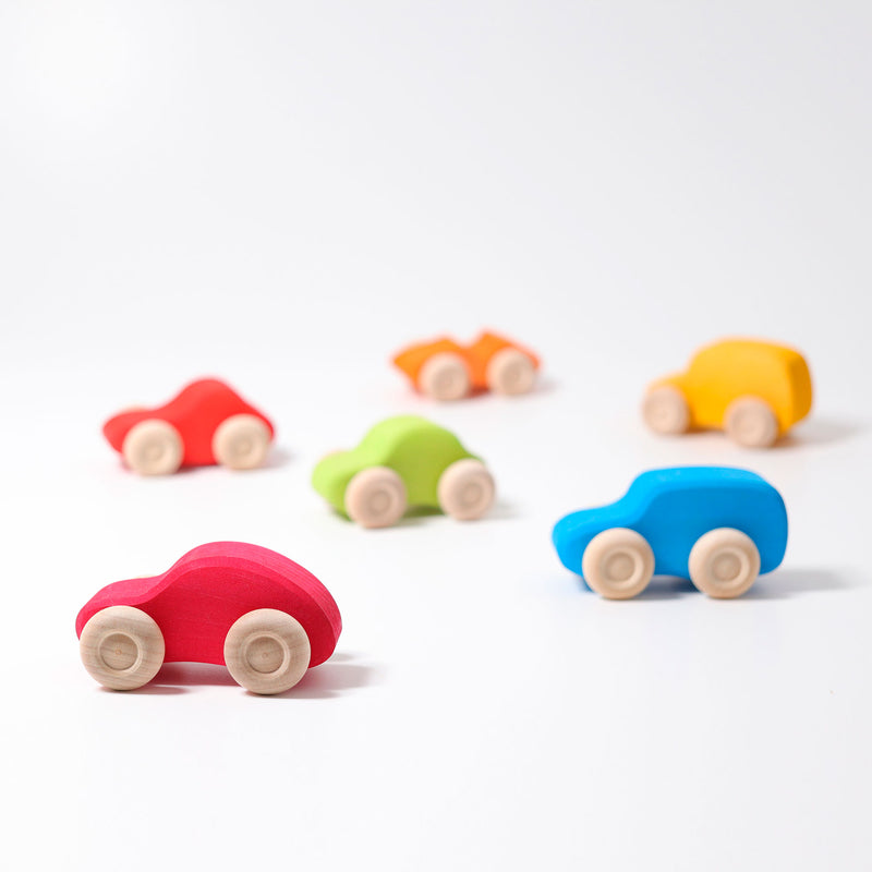 Push along wooden cars